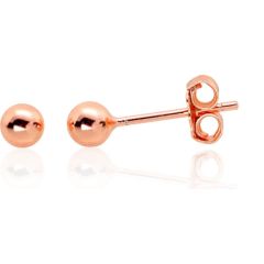 Sudraba auskari-puseti #2203472(PAu-R), Sudrabs 925°, sarkanais zelts (pārklājums), 0.6 gr. Puseti