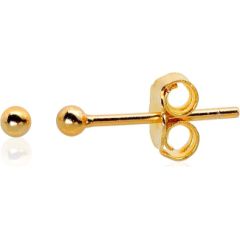 Sudraba auskari-puseti #2203469(PAu-Y), Sudrabs 925°, dzeltenais zelts (pārklājums), 0.4 gr. Puseti