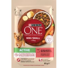 PURINA One Mini/Small Active Beef  - wet dog food - 85g
