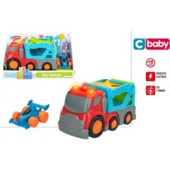 Auto treilers ar mašīnu  (gaisma, skaņa) no 18 men. CB47396 Mazuļiem