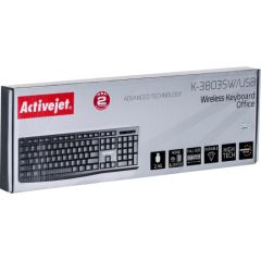 Activejet K-3803SW Keyboard wireless battery powered by 1x 1.5V AAA black
