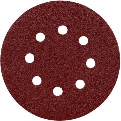 Smilšpapīrs ekscentra slīpmašīnai Mirka JEPUFLEX; 125 mm; P180; 5 gab. Dažādi diski