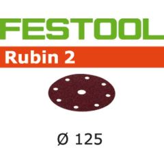 Festool Smilšpapīrs ekscentra slīpmašīnai Rubin2; 125 mm; P120; 10 gab.