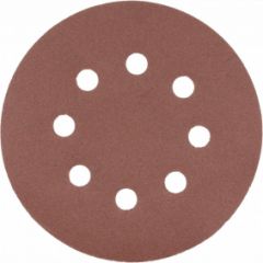 Smilšpapīrs Hogert HT8D122; 125 mm; G80; 5 gab.
