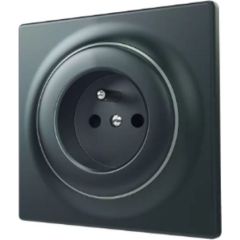FIBARO Gniazdko Walli Outlet N typ E antracyt FGWSONE-011-8