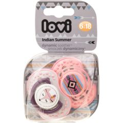 LOVI Dynamic soother silicone 6-18 months (2 pcs) Indian summer, 22/857girl