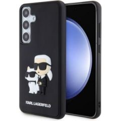 Karl Lagerfeld -  Karl Lagerfeld 3D Rubber Karl and Choupette Case for Samsung Galaxy S24+ Black