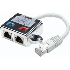 Intellinet 2-Port Modular Distributor, Cat5e, FTP, allows two RJ45 ports to share one Cat5e network cable