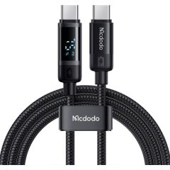 Mcdodo CA-5780 USB-C to USB-C 60W data cable 1.2m (black) Data USB kabeļi