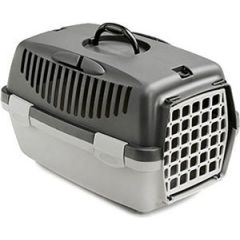 Zolux Transporter GULLIVER 1 z plastikowymi drzwiczkami jasnoszary/ciemnoszary Suņu un kaķu transport somas