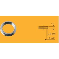 Wirquin pāreja 1/2" ix3/4"a, hroms