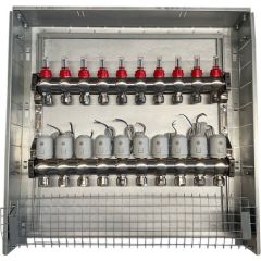 Tuya Heating Manifold 10 Loops with Thermal Actuators NC AC230V and Flow Meters
