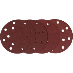 Smilšpapīrs ekscentra slīpmašīnai Makita D-77235; 150 mm; P60/120/240/320; 20 gab. Dažādi diski