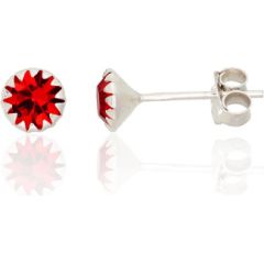 Sudraba auskari-puseti #2202665_CZ-R, Sudrabs 925°, Cirkoni, 0.5 gr. Puseti