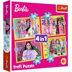 Mattel TREFL BARBIE Комплект пазлов 4в1