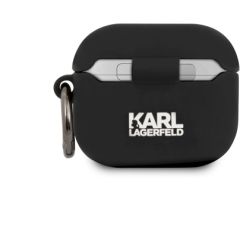 KLACA3SILRSGBK Karl Lagerfeld Rue St Guillaume Силиконовый чехол для наушников Apple Airpods 3 черный