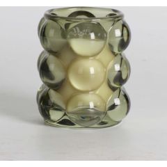 Aromatiska svece stikla NATURE GREEN H9,2cm, Tranquil Summer Telpu aromāti