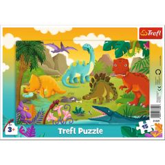 TREFL Puzle rāmītī Dinozauri, 15 gab. Puzles