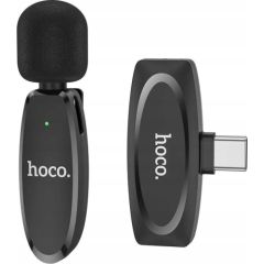 Mikrofon Hoco HOCO mikrofon krawatowy bezprzewodowy Typ C L15 czarny