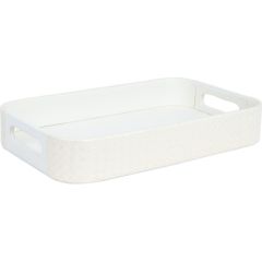 Tray WILMA 38.5x23.5x6cm, white Jaunumi -Dārzam