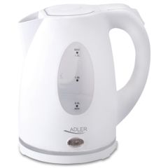 Adler AD 1207 Standard kettle, Plastic, White, 2000 W, 1.5 L, 360° rotational base