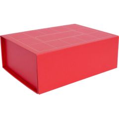 Papīra kaste TRUDY, 26×18×8.5 cm, salokāma, sarkanā krāsā Dāvanu kārbas