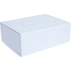 Papīra kaste TRUDY, 35×25×11 cm, salokāma, baltā krāsā Dāvanu kārbas