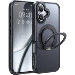 McDodo PC-4931 MagSafe case for iPhone 16 Plus with stand (black) Neoriģinālie Maciņi