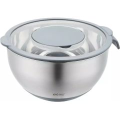 Tērauda bļoda ar vāku, daudzfunkcionāla, pelēka, tilpums 5l , KINGHoff. Ēdamrīki