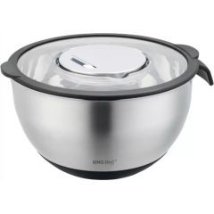 Tērauda bļoda ar vāku, daudzfunkcionāla, menla, tilpums 5l , KINGHoff. Ēdamrīki