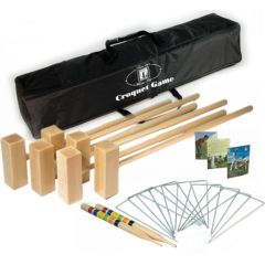 Londero Croquet Set 6 kroketa komplekts ar melnu poliestera somu (10266B)