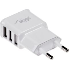 Wall charger Akyga AK-CH-05 15W 3x USB-A 5V | 3.1A white