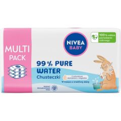 Nivea Nivea Baby chusteczki biodegradowalne 99% Pure Water 3x57szt Mitrās salvetes