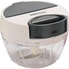 Dārzeņu smalcinātājs, balts ar pelēkiem elementiem, 12,5 cm diametrs, 400 ml tilpums, KINGHoff. Ēdamrīki