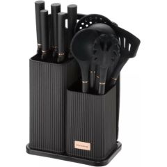 Virtuves piederumu komplekts, naži, instrumenti un griešanas dēlis, melns, Klausberg. Citi trauki