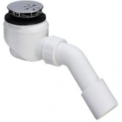Viega dušas vanniņas sifons Domoplex, 75x40/50 mm, plastmasa, balts/hroms