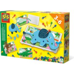 SES Mozaīkas dēlis ar tapiņām - dzīvnieku puzles Konstruktori 
