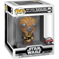 Funko Pop! Deluxe: Star Wars Bounty Hunters Collection - Zuckuss (Metallic) (Special Edition) #441 Bobble-Head Vinyl Figure Piederumi konsolēm
