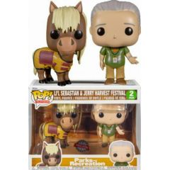 Funko Pop! 2-Pack Television: Parks and Recreation - Lil Sebastian  Jerry Harvest Festival (Special Edition) Vinyl Figures Piederumi konsolēm