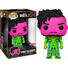 Funko Pop! Marvel Jumbo: What If...? - Infinity Killmonger (Blacklight) (Special Edition) #1058 Bobble-Head Vinyl Figure (10) Piederumi konsolēm