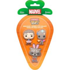 Funko 3-Pack Carrot Pocket Pop!: Guardians of the Galaxy (PDQ) Vinyl Figures Piederumi konsolēm