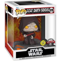 Funko Pop! Deluxe Disney: Star Wars Sith - Red Saber Series Volume 1: Darth Sidious (Glows in the Dark) (Special Edition) #519 Bobble-Head Vinyl Figure Piederumi konsolēm