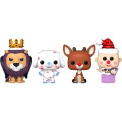 Funko 4-Pack Pocket Pop!: Rudolph The Red-Nosed Reindeer - Happy Holidays Vinyl Figures Piederumi konsolēm