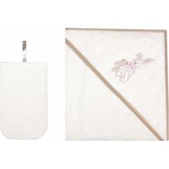 WOMAR double after bath covers with a washcloth 80x80 cm White