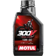 Motul 300V 4T FL OffRoad 15W60 1L Ester Core tehnoloģija 4T četrtaktu eļļas