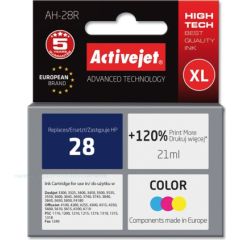 Activejet AH-28R Ink cartridge (replacement for HP 28 C8728A; Premium; 21 ml; color) Tintes printeru izejmateriāli