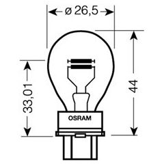 Osram spuldze P27/7W Original 1 gab. Autospuldzes