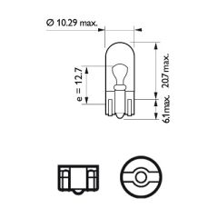 Philips Pagrieziena rādītāja spuldze 12961LLECOCP