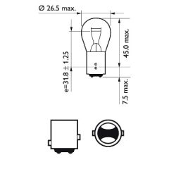 Philips Pagrieziena rādītāja spuldze 12499LLECOCP