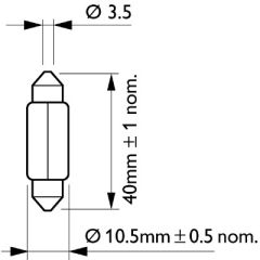 Philips Gabarītu spuldze 12866CP